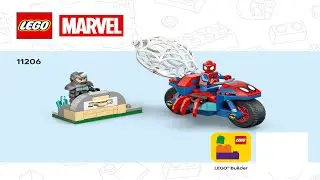 🦸 LEGO instructions 🦸 Super Heroes 🦸 11206 🦸 Spidey on his Motorcycle vs  Rhino 🦸