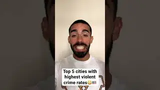 Top 5 cities with highest violent crime rates😳🇺🇸
