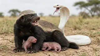 Miracle in the Wild A Pregnant Honey Badger Stands Against a King Cobra