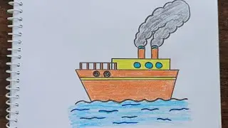 How to draw a ship||easy ship drawing step by step||ship drawing for beginners||pencil drawing 