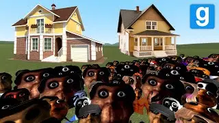Obunga Family Vs Houses In Garry's Mod !!!
