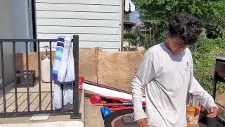 Elite young workers pouring basement concrete 1080p