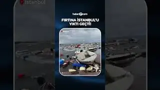 🔴 Şiddetli fırtına İstanbul'u yıktı ge&ccedil;ti!