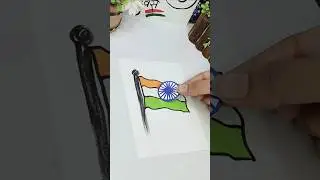 beautiful indian flag drawing for kids#shorts
