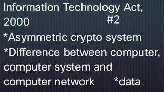 Information technology act 2000 definitions | section 2 of IT act