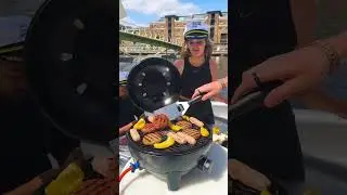 Enjoy a BBQ boat experience in the heart of Canary Wharf, London