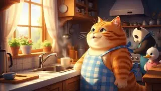 &ldquo;Chubby Cat&rsquo;s Calm Morning ASMR Cooking 🐱🍳 Cozy Ghibli Kitchen Vibes&rdquo;