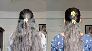 Simple Flower Claw Clip Hairstyles for Daily Look @ashudihairstyle 