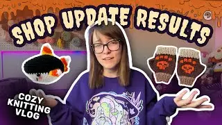 I didn&rsquo;t sell everything 🎃 Realistic Shop Update & Cozy Knitting 💕 | Small Business Studio Vlog