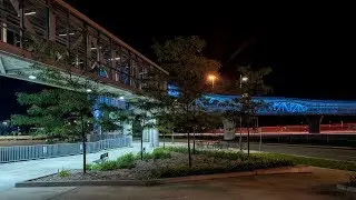 Metrolinx - Pickering Pedestrian Bridge Lights Up!
