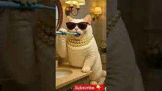 Cat is cleaning teeth 😬 🐱💓#cat #funny #viralvideo