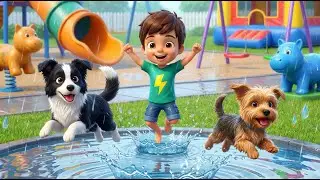 Boy & Puppy Splash in Rain Puddles! Funny Dog Rainy Day Fun Adventure  Kids Animal Videos 2026