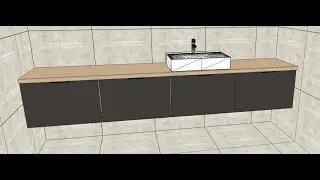 Łazienka Czarny mat +Dąb  Bardolino