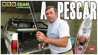 Me preparo para pescar en kayak