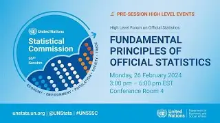 High Level Forum on Official Statistics:  Fundamental Principles of Official Statistics