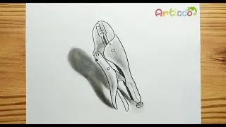 HOW TO DRAW REALISTIC JAW LOCKING PLIERS