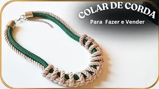 COMO FAZER COLAR DE CORDA TRANCADO COM CORDÃO 