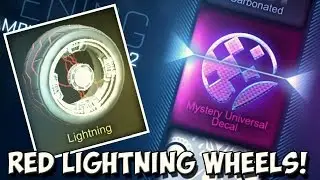 RED LIGHTNING/VOLTAIC WHEELS AND MYSTERY UNIVERSAL DECAL! | BEST Rocket League Crate Opening!