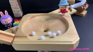 marble Run Race ASMR #304 Wooden WaveCourse Colorful Marbles #marblerun #marblerunrace #asmr