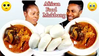 MASSIVE FUFU AND OGBONO SOUP WITH SNAIL 🐌 EATING CHALLENGE | AFRICAN FOOD MUKBANG