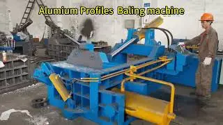 Aluminum Profiles Baling Machine#automobile #aluminium #profiles #balermachine #scrapmetal