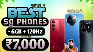 Top 3 Best 5G Phones Under ₹7000 😱 | Sabse Powerful Budget Smartphone 2026