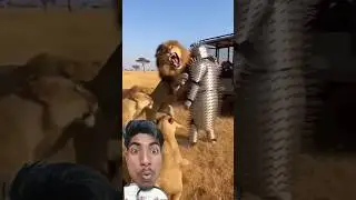 Man in Spiked Porcupine Suit Faces Lion Pride in Savanna&hellip; They Can&rsquo;t Get Through#youtubeshorts