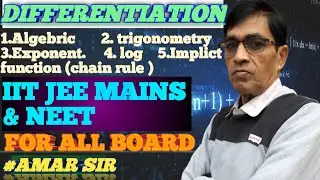 Differentiation || Chain rule|| Implict function|| log ||Algebric || trigonometric || IIT & NEET