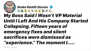 My Boss Said I Wasn’t VP Material Until I Left And His Company Started Collapsing - Reddit Stories