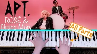 Урок игры на фортепиано APT. ROS&Eacute; и Бруно Марса [аккомпанемент аккордами]