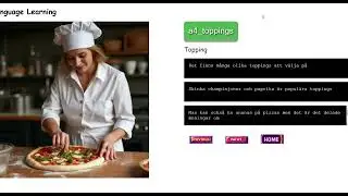 Verb chronology chart for the event how to bake a pizza (Swedish)
