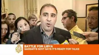 Libyan government spokesman ready for negotiations as long as it is from within Libya.
