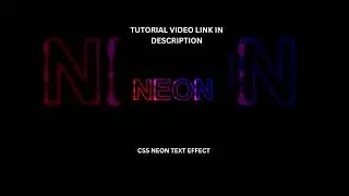 CSS Neon Text Glow Effect 😍 