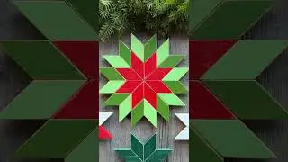 Wooden Stars. Christmas Stars. Quilt Star. Starburst. Wood Wall Art. Red and Green Star Barn Quilt