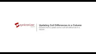 Updating Cell Differences in a Column with Synkronizer Excel Compare Tool