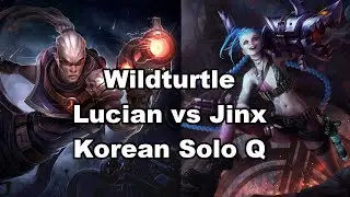 Wildturtle Lucian vs Jinx Korean Solo Q Triple Kill