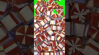 Green Screen Christmas gifts falling effect