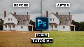How to Make Grass Look Greener and vibrant in Photoshop 2022 #2MinuteTutorial