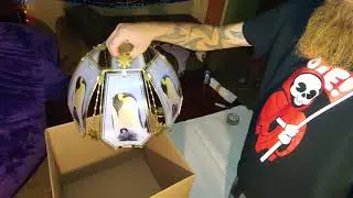 Packing a glass lamp shade with me.