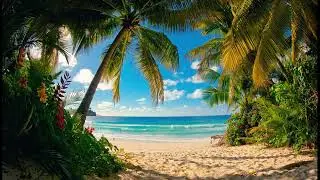 Tropical Shores | Relaxing Island Vibes with Ocean Waves for Relaxing, Reading, or Studying
