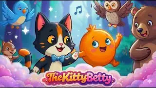 Walking In The Forest Song 🌲 Learn Animals & Sounds | The Kitty Betty