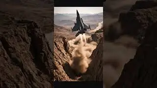 F-15E Strike Eagle over desert terrain