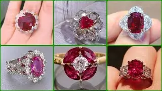most beautiful and gorgeous ruby rings// top trending gold silver rigs with ruby stone