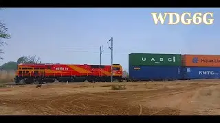 WDG 6G with Double Stack Container Freight train