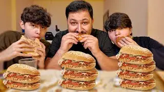 10 ƏDƏD DÖNƏR YARIŞMASI! OĞULLARIMLA KİM DAHA ÇOX YEDİ?!🍔
