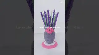 Lavender flower with plastic straw 🪻✨️ #lavender #strawcraft #diycrafts #diyideas #diyhomedecor