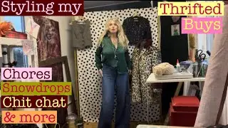 OVER 50&rsquo;s THRIFTED STYLE, A FLEA MARKET & SNOWDROPS, MY WEEK/ PERSONAL VLOG