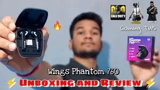 Wings Phantom 760 True Wireless Gaming Earbuds ⚡ Unboxing and Review | Best Wireless Gaming Earbuds