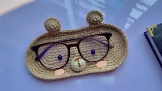 Crochet eyeglass tray | Instructions for crocheting an eyeglass tray