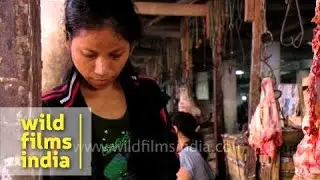 Beef not banned in India: Mizo woman chops beef